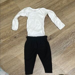 White shirt and black pants - newborn. Never worn or washed